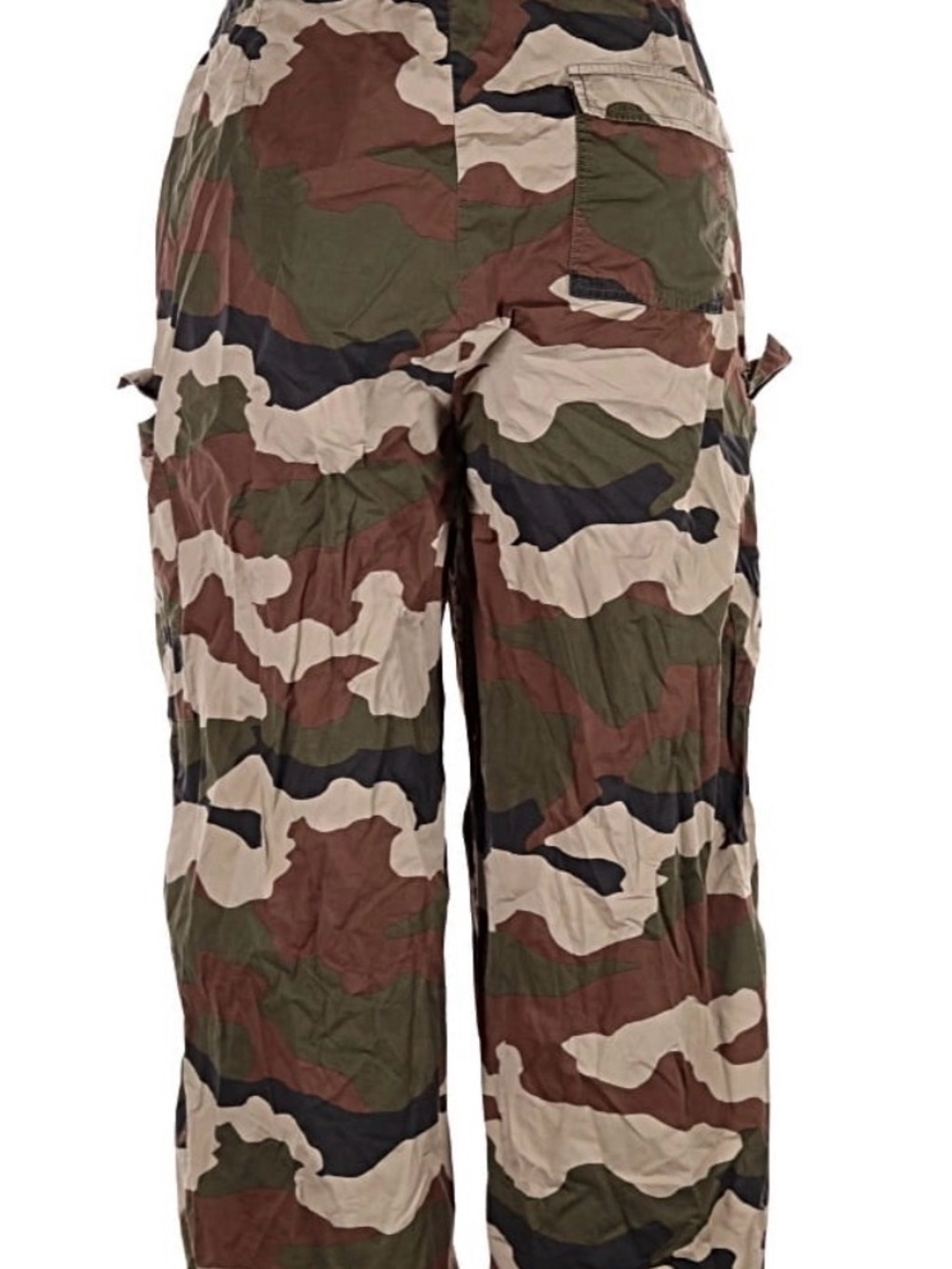 Good American women’s Camo Cargo Pants in Green/Brown/Black/Tan